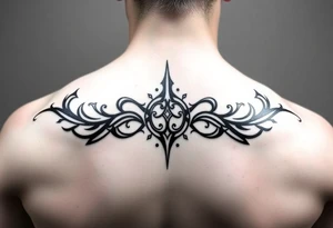 tribal open scroll tattoo idea