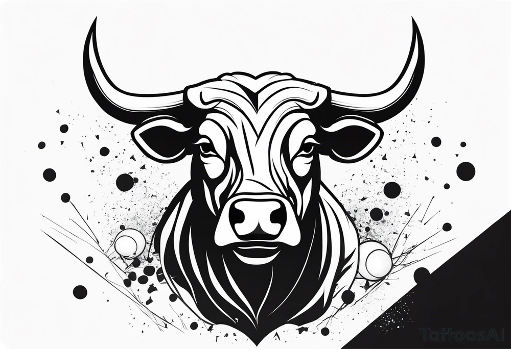 wallstreet bull with balls tattoo idea
