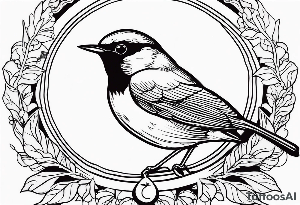 A mean looking red robin tattoo idea