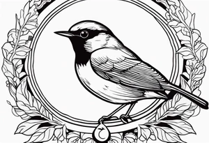 A mean looking red robin tattoo idea