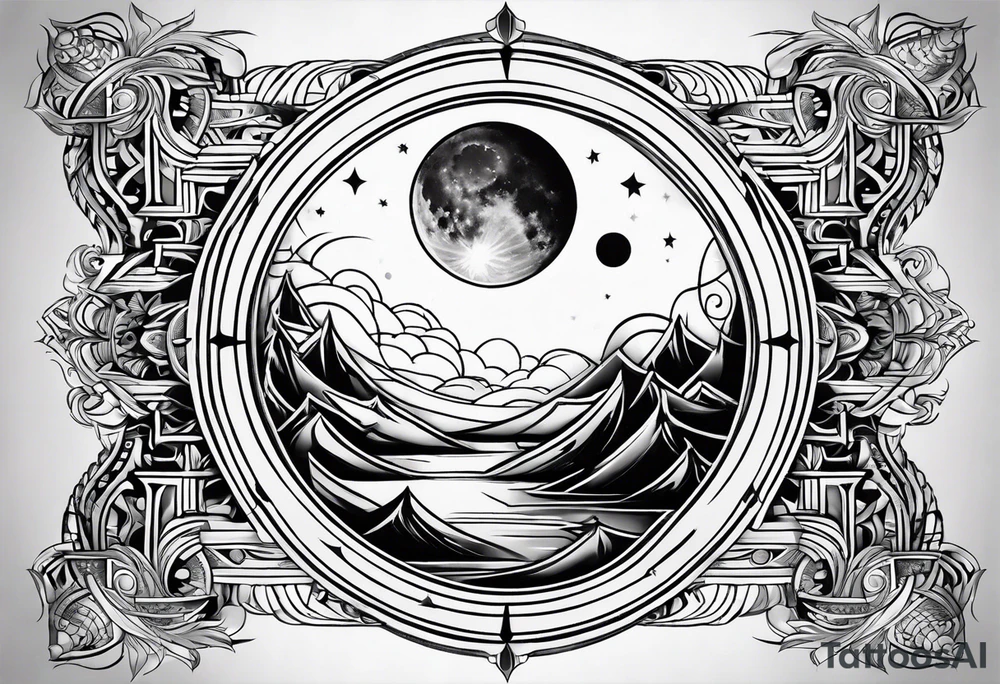 sacred moon tattoo idea