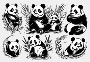 Panda tattoo idea