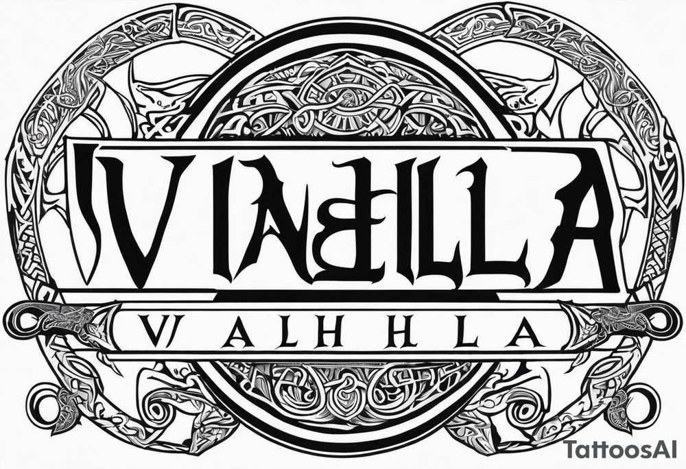 Viking sword Valhalla dragon shield tattoo idea