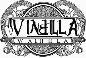 Viking sword Valhalla dragon shield tattoo idea