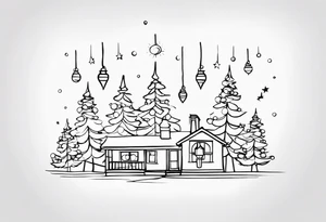 Nostalgic Christmas Lights tattoo idea