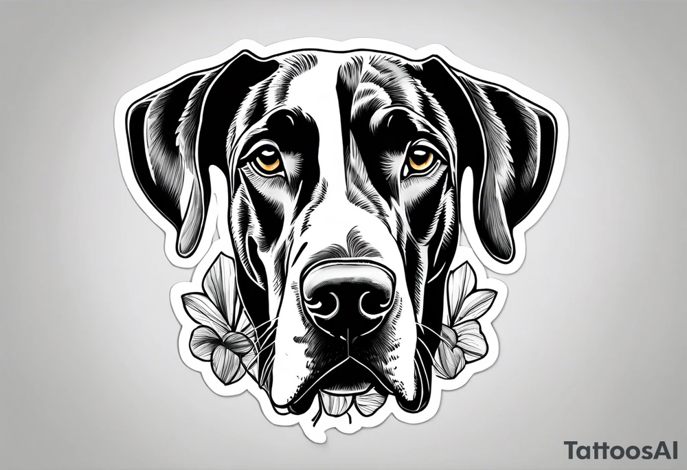 Ireland shamrock Great Dane love travel green tattoo idea