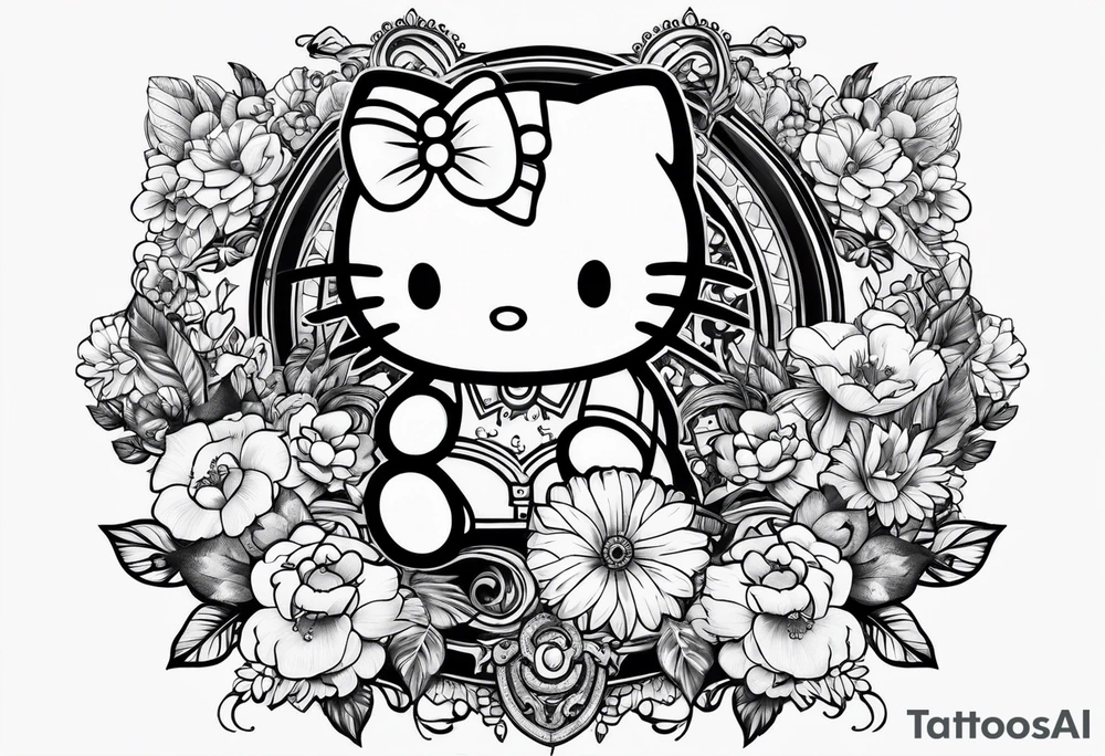 Hello kitty and friends tattoo idea