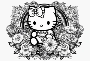 Hello kitty and friends tattoo idea