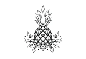 Majestic, crown, pineapple ,vagina, anus tattoo idea