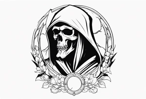 Grim reaper with a halo tattoo idea