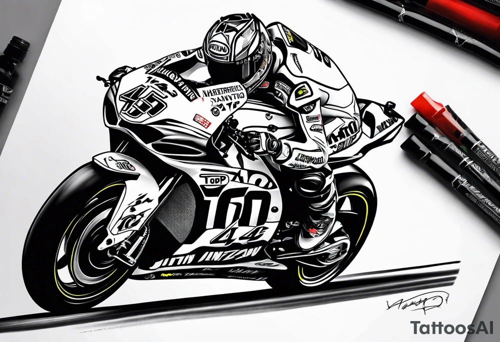 Valentino Rossi 46 tattoo idea