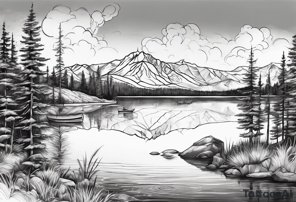 lake tattoo idea