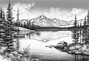 lake tattoo idea