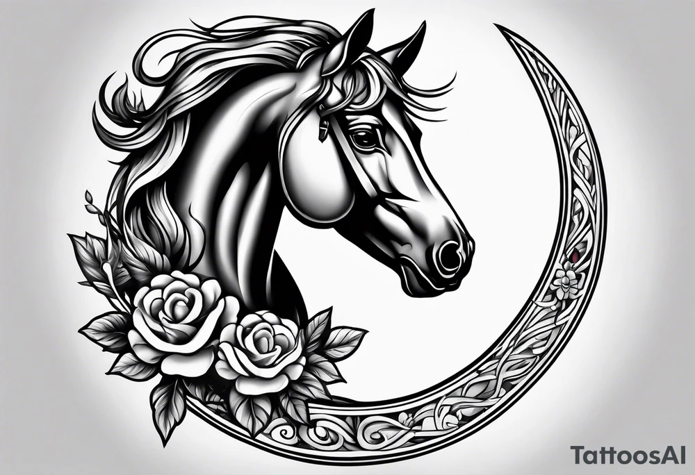 horse shoe tattoo idea