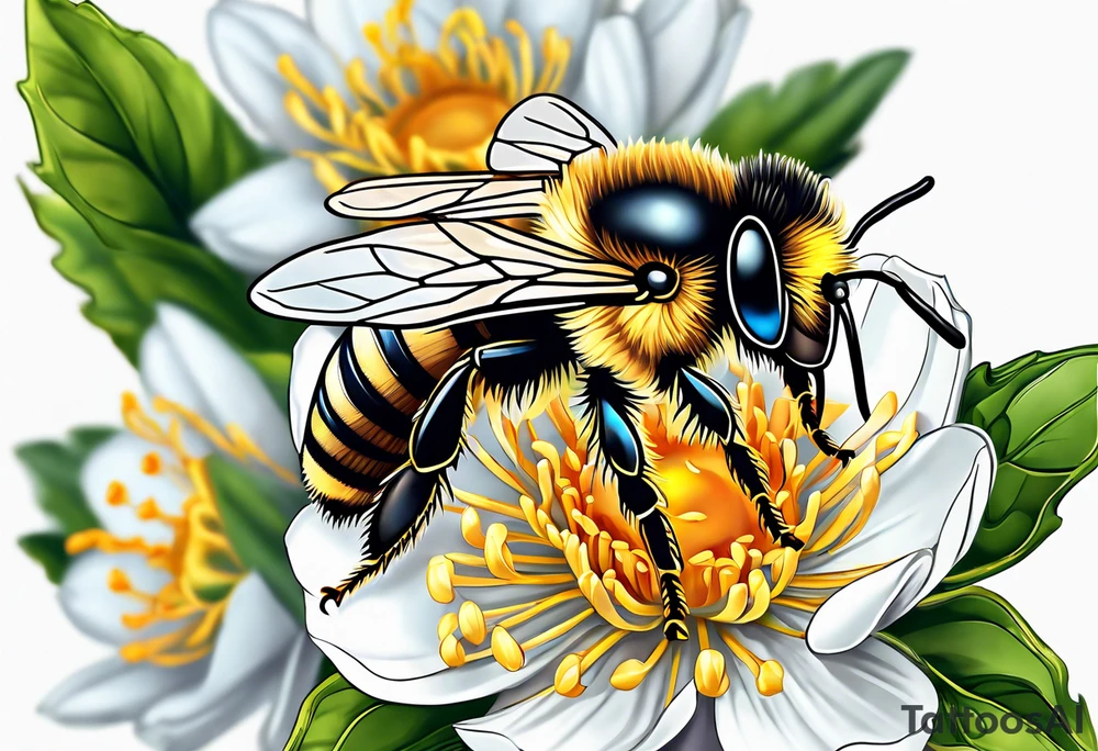 Small bee tattoo idea