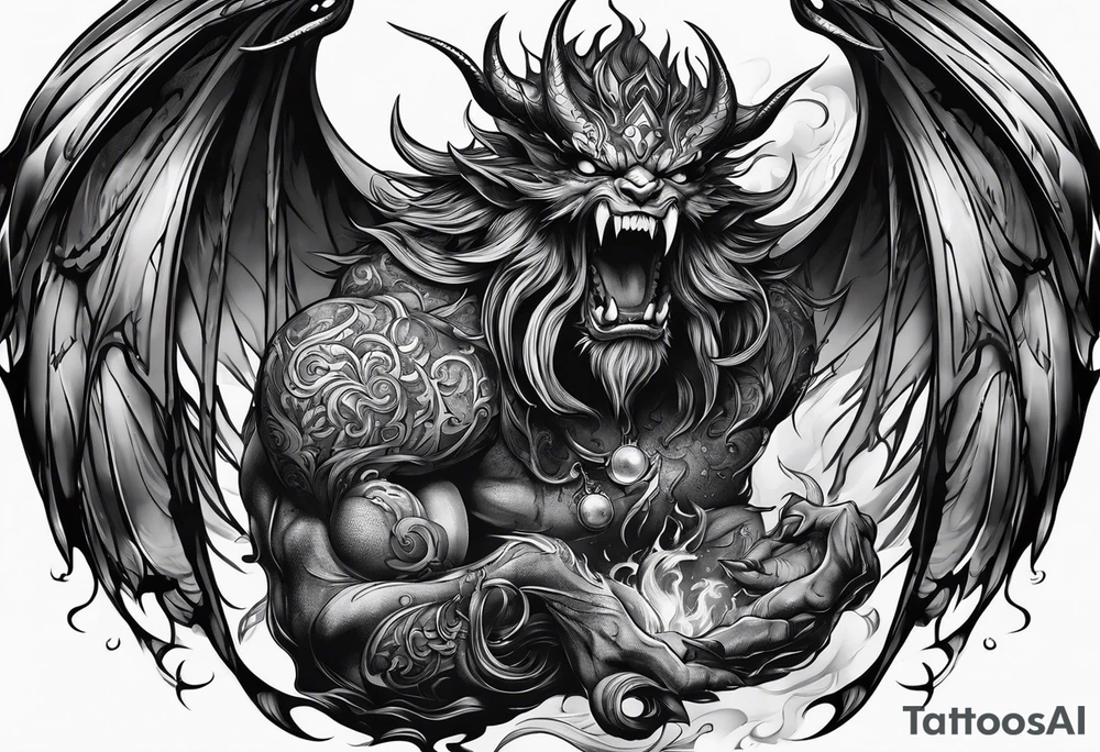 Shadow demon stealing my soul tattoo idea
