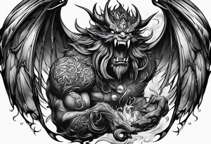 Shadow demon stealing my soul tattoo idea