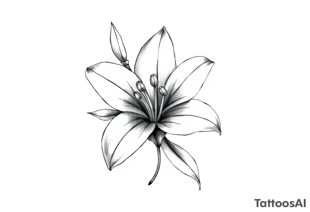 Lily  flower tattoo idea
