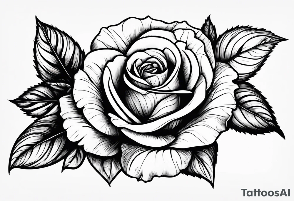 Rose flower tattoo idea