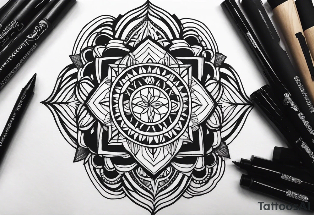 a half-sleeve black and white tattoo idea that incorporates mental health awareness, a passion for EDM music, a first responder past, and keeping a positive mindset. I want everything designed into each other thing tattoo idea