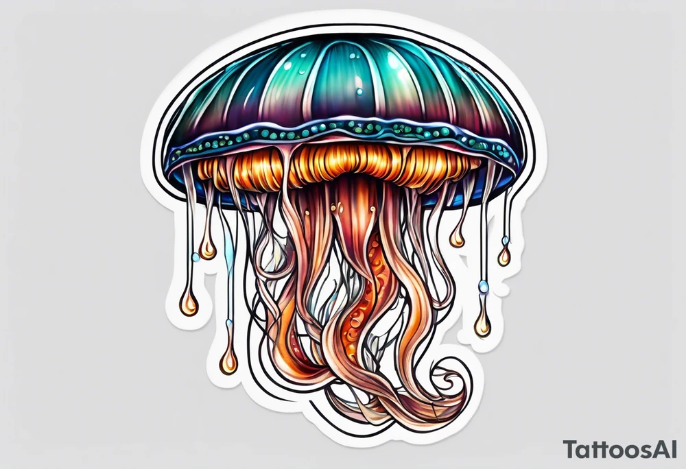 traditional jelly fish tattoo tattoo idea