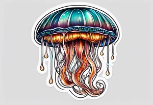 traditional jelly fish tattoo tattoo idea