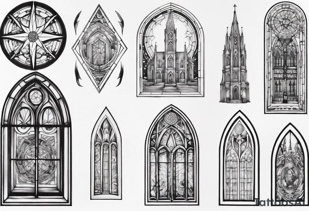 cathedral window tattoo idea