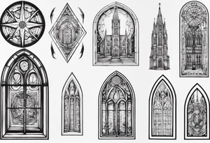 cathedral window tattoo idea