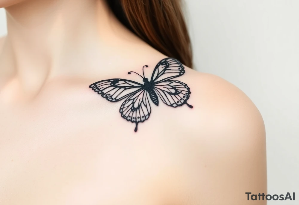 large butterfly tattoo idea