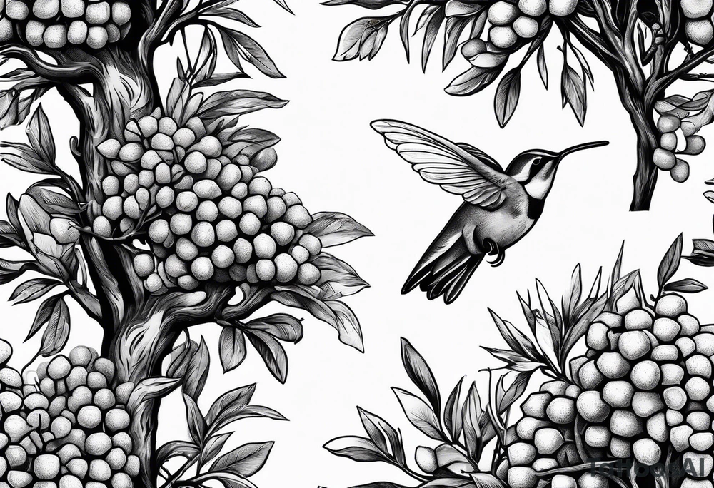 Honey comb in Russian olive tree tattoo idea