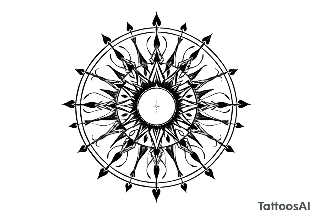 Sundial on the ground tattoo idea