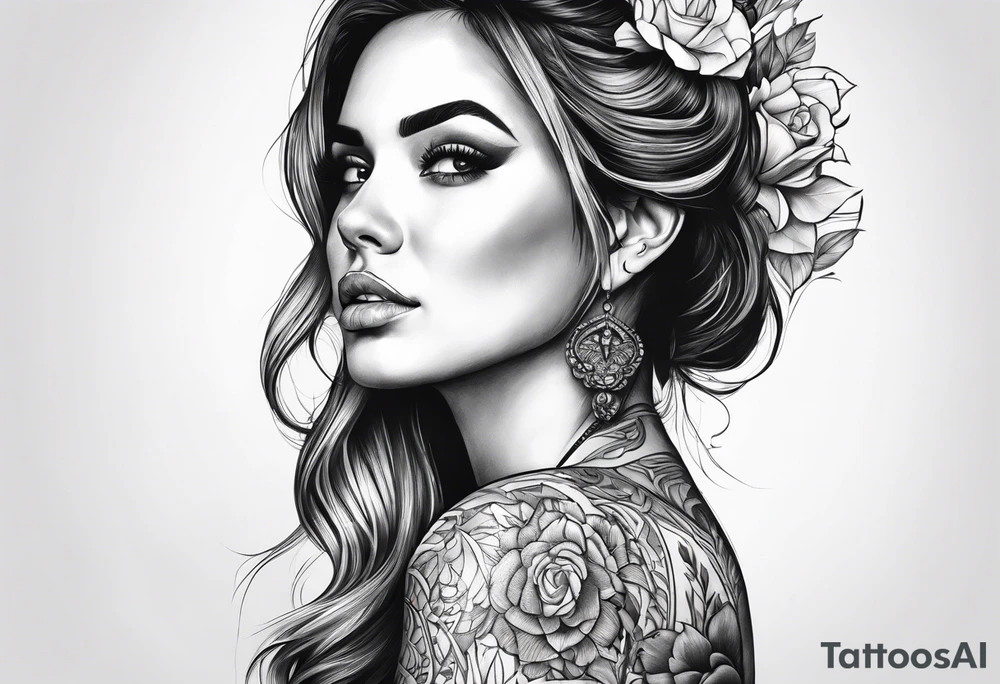 woman tattoo idea