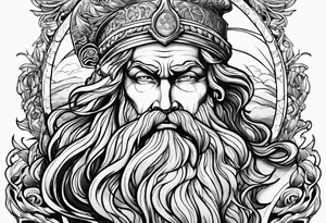 Poseidon mit umhang tattoo idea