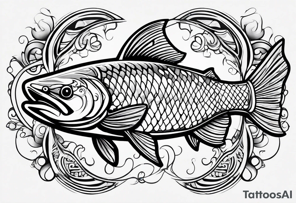 salmon tattoo idea