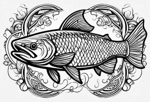 salmon tattoo idea