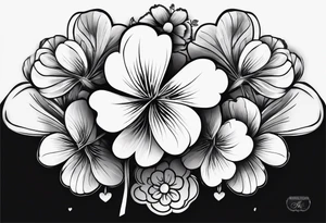A clover with the Name mama tattoo idea