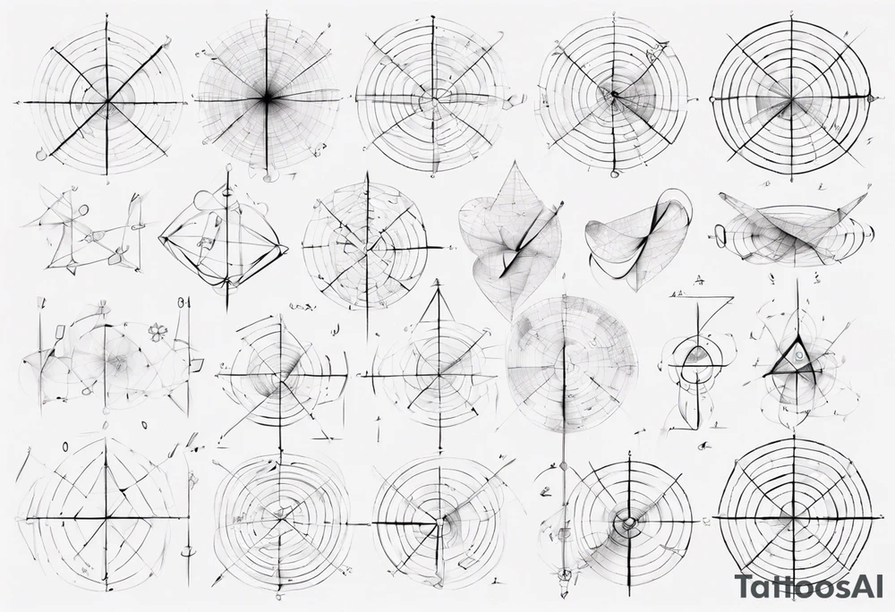The mathematical friendship graph from graph theory that is cute, with vertices and edges, not an actual wind tattoo idea