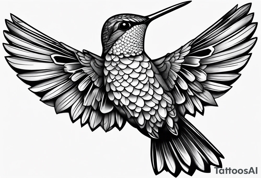 hummingbird tattoo idea