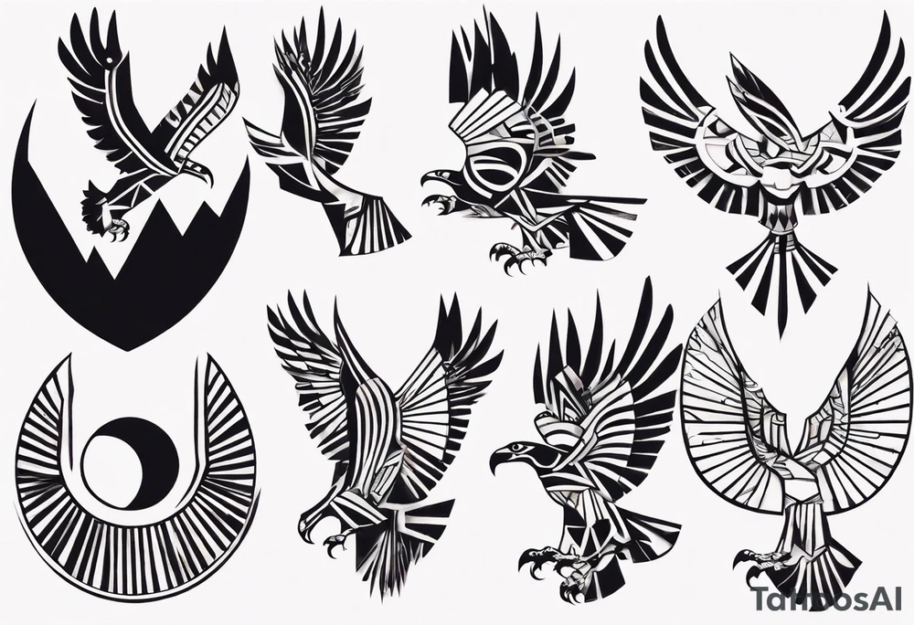 kora mountains eagles tattoo idea