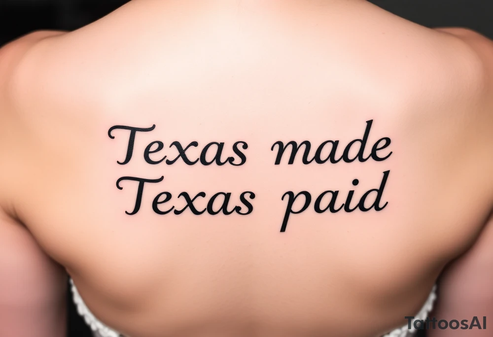Texas made Texas paid tattoo idea