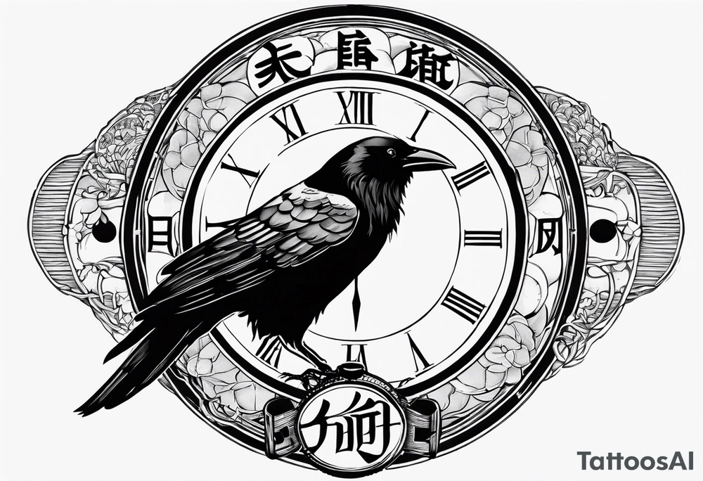do your best translated to japanese
combined with a handwatch and a crow tattoo idea