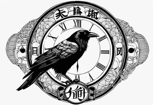 do your best translated to japanese
combined with a handwatch and a crow tattoo idea