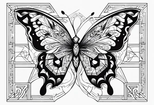 Butterfly, cross, psalm 139:14 tattoo idea
