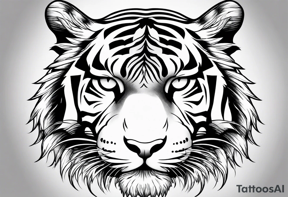 tiger sleeping tattoo idea
