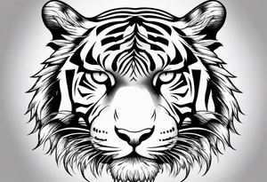 tiger sleeping tattoo idea