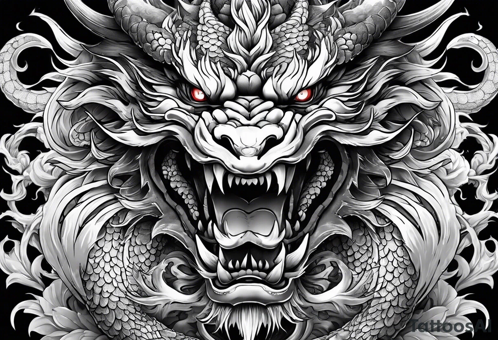 Kaido in dragon form tattoo idea