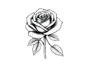 ROSE AND STEM WITH FLORIDA WRITTEN IN VERTICAL AS tattoo idea