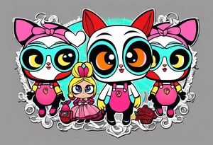 Powerpuff girls as minions tattoo idea