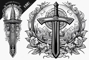 Magical sword tattoo idea