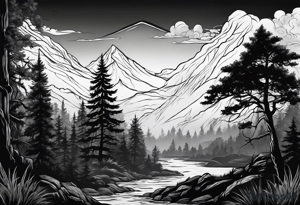 Wald silhouette tattoo idea